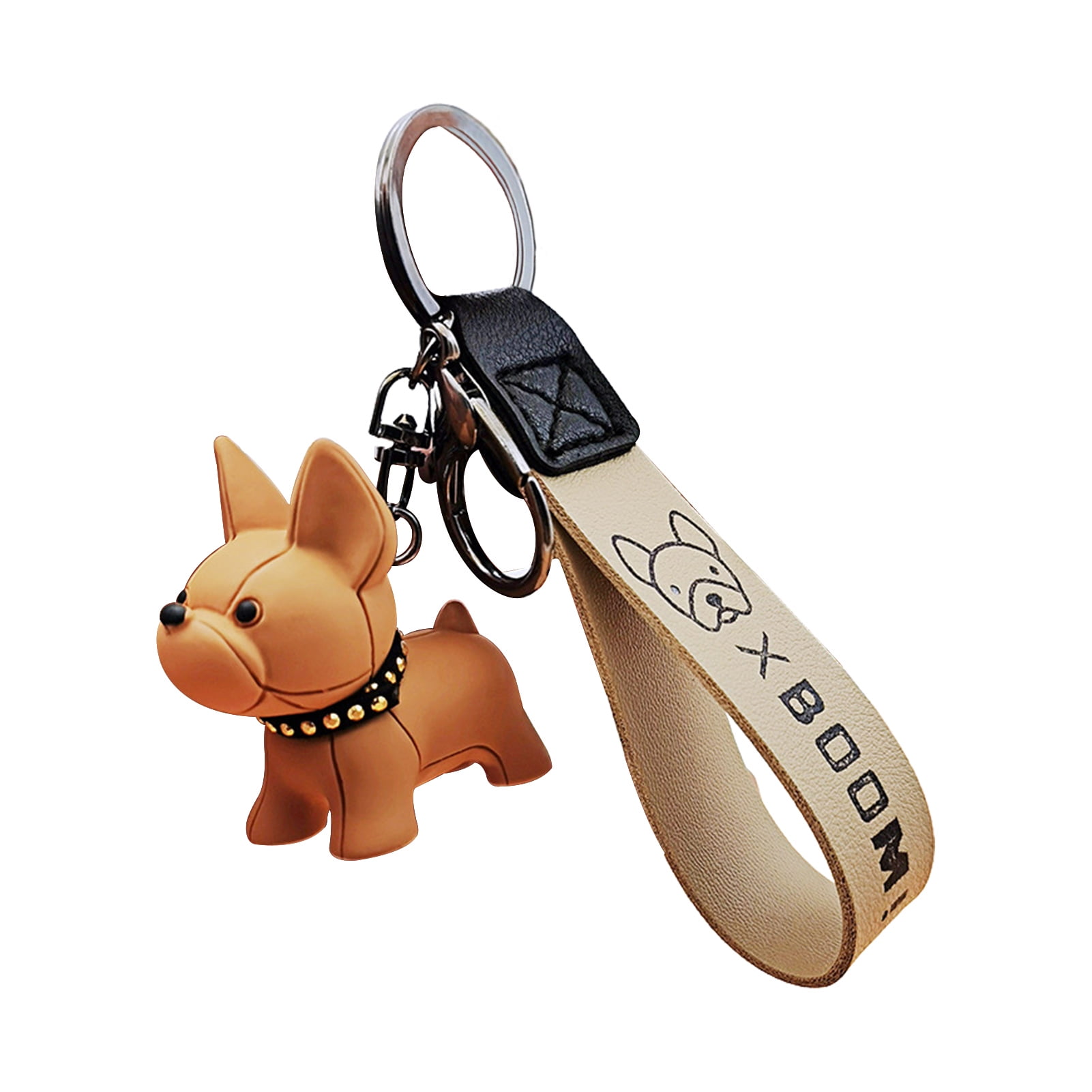 TAONMEISU Dog Keychain Puppy Keychain French Bulldog Car Keyring