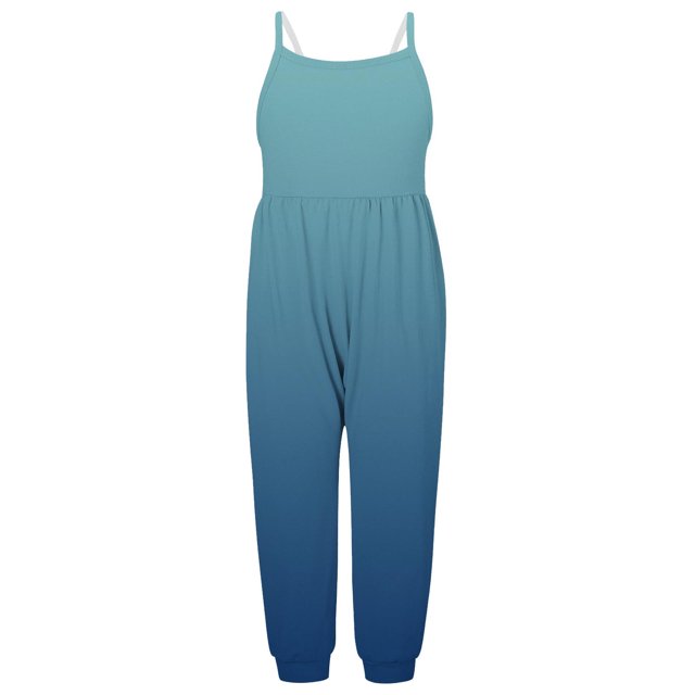 Plebaso Combinaison à Bretelles pour Bébé Filles Dégradé de Couleurs Pantalons Vêtements d'Été pour Bébé