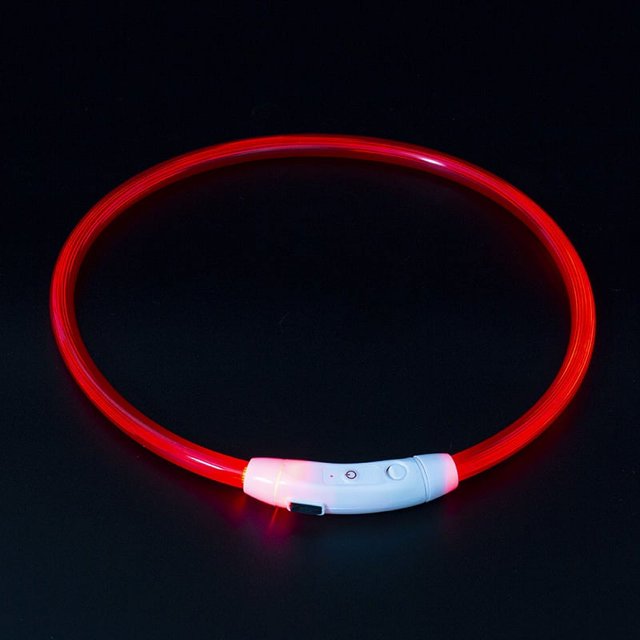 Collar para perros LED brillar recargable por USB visible a 50 metros Electrónica