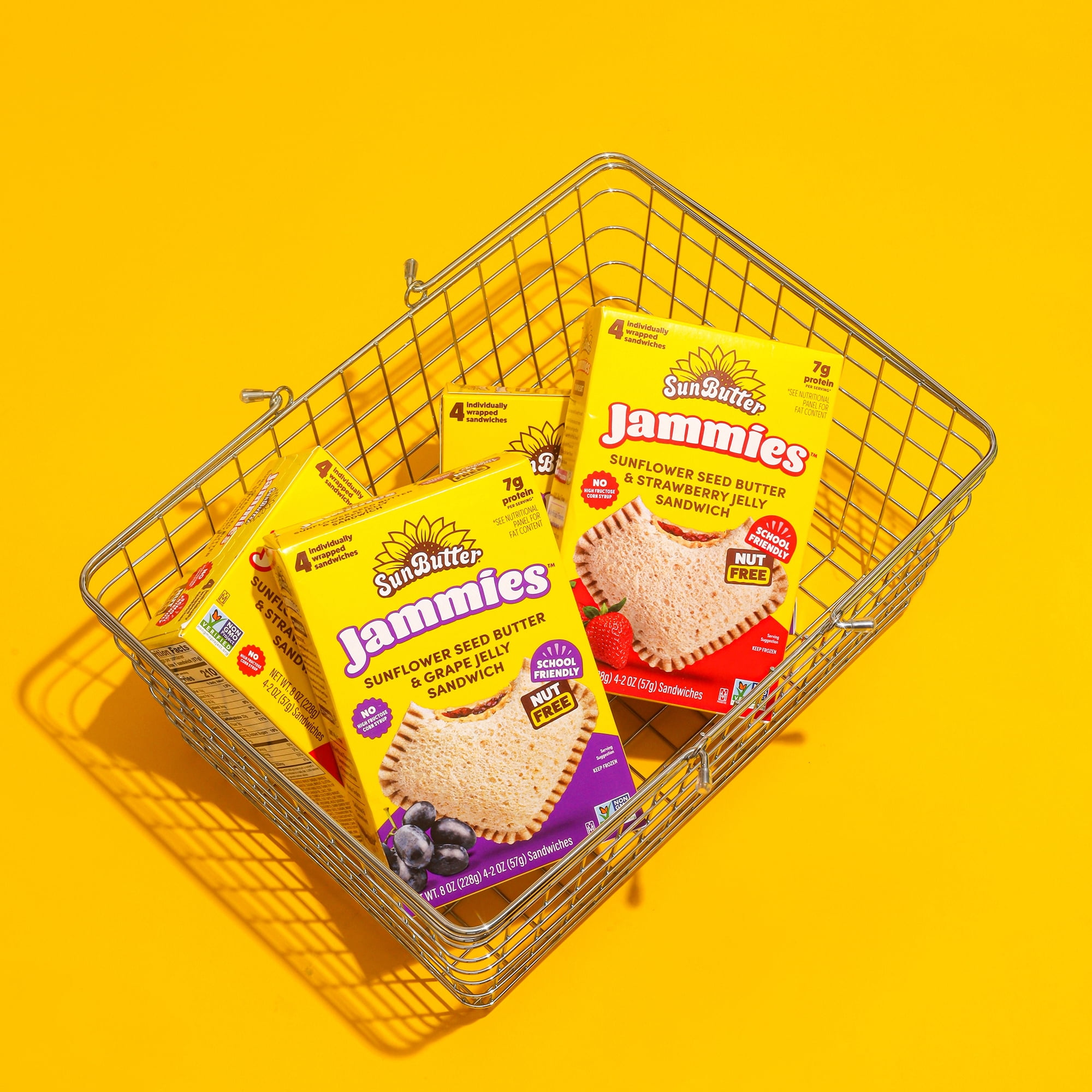 SunButter Jammies Sunflower Seed Butter and Grape Jelly, 2.0 oz,  4 Count (Frozen)
