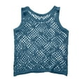 thumbnail image 3 of TYGHBN Ladies' Knitted Sweater Sweater Vest Openwork Sleeveless Summer Bohemian Top Low Round Neck Pullover Apparel Women Tops Adjustable Camisoles for Women Fitted Top Women Strap Shirts Women, 3 of 3