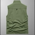 thumbnail image 3 of Yaoyar Men's Outdoor Work Fishing Travel Photo Zip Cargo Vest Jacket Pockets Quick Dry Hiking Vest Loose Vest Mountaineering Tooling Outdoor Vest Jacketst Army Green M, 3 of 8