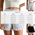thumbnail image 3 of Sageysalite Athletic Shorts for Women Elastic High Waisted Ruffle Lace Hem Loose Fit Soft Sweet Summer Shorts, 3 of 6
