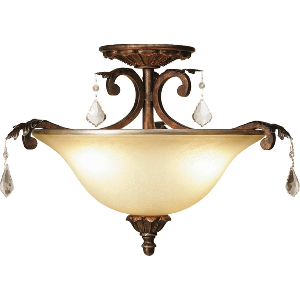 Artcraft Lighting Ac1832 Florence 3 Light SemiFlush Ceiling Fixture