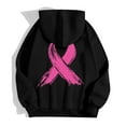 thumbnail image 6 of Black Hoodie Womens Oversized Zip Up Women Sweatshirt Casual Daily Women's Pullover Cancer Awareness Month Long Sleeve Pocket Drawstring For Everyday Wear, 6 of 6