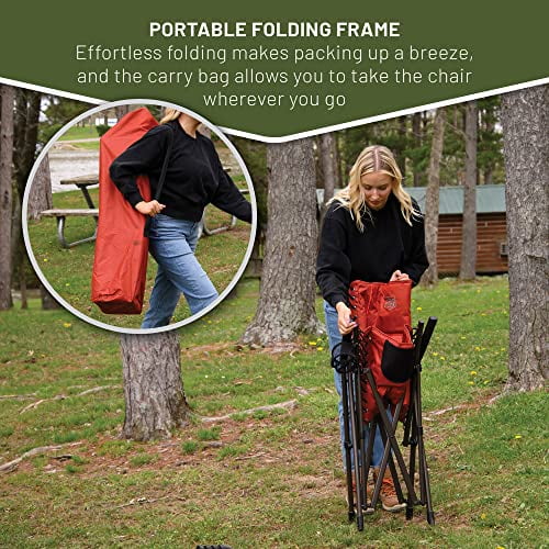 TIMBER RIDgE Fraser Deluxe Bungee chair Red 41.34 x 18.11 x