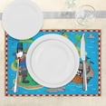 thumbnail image 3 of Ambesonne Cartoon Place Mats Set of 4, Funny Pirate Ship Island, Standard Size, Multicolor, 3 of 6