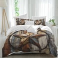 thumbnail image 2 of Vintage Farmhouse Bedding 3 Piece Duvet Cover Set Full Size, Country Western Texas Star Wood Grain Soft Microfiber Comforter Cover with Zipper Closure & Pillowcases, FadeResistant Quilt Cover, 2 of 9
