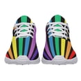 thumbnail image 3 of Unisex Rainbow Sneakers, LGBT Shoes for Men Women Lightweight Breathable Running Shoes White Size 9, 3 of 7