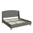thumbnail image 3 of Better Homes & Gardens Windsor Platform Bed with Wingback Headboard, King, Gray Boucle, 3 of 9