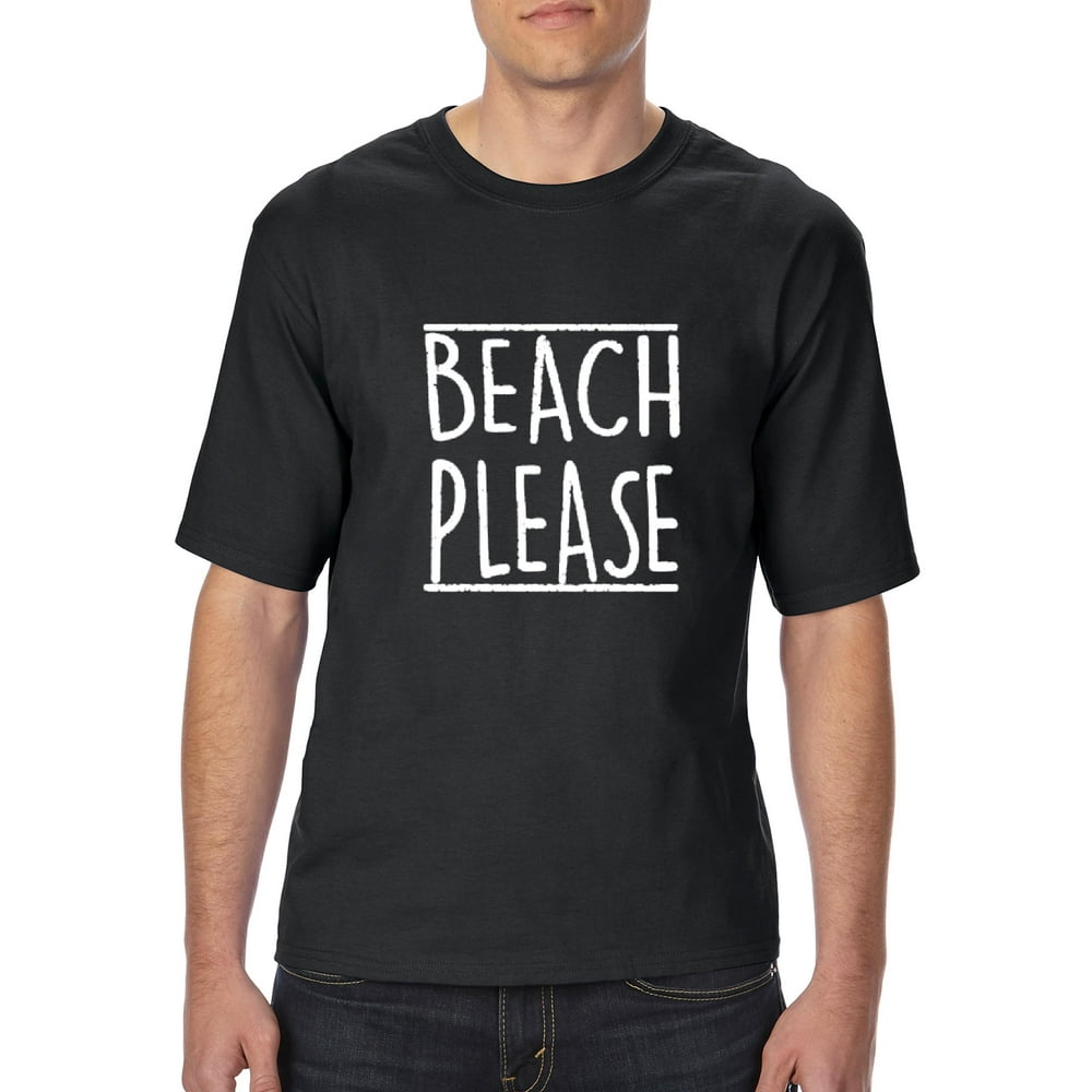Artix - Mens and Big Mens Beach Please T-Shirt, up to size 3XLT ...