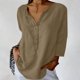 thumbnail image 2 of Vestidos Casuales Para Mujer, Blusas De Mujer De Moda Blusas de verano para mujer, de manga 3/4, lisas, con cuello en V y bolsillos, 2 of 7