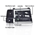 thumbnail image 5 of PIT66 Headlights fit for 1992-1996 Ford F150/250/350 Bronco HeadLamps w/Corner Signal Bumper Lamps Smoky Lens Black Housing Clear Reflector, 5 of 12