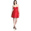 Jill Jill Stuart Women's Strapless Bow Stretch Taffeta Dress, Red, 12