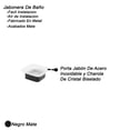 thumbnail image 2 of Porta Jabon para Baño Rubinett Cuadrado Negro Mate Acero Inoxidable, 2 of 3