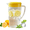 Yellow, variant on Bxaolu 0.6-Gallon Slim Plastic Pitcher with Lid – Clear Water Jug with Spout, Iced Tea Pitcher for Fridge, Dishwasher/Freezer Safe, BPA & Phthalate Free – White