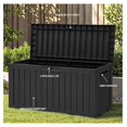 thumbnail image 4 of 72 Gallon Outdoor Storage Box w/Wheels, Resin Indoor & Outdoor Patio Storage Box for Throw Pillows, Athletic Gear, Yard Implements (Black), 4 of 8