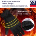thumbnail image 3 of Minnieouse 1 par de guantes térmicos para ciclismo a prueba de viento, impermeables, pantalla táctil ajustable, mitones para deportes al aire libre de guantes y mitones Azul oscuro Minnieouse AP013168-03, 3 of 6