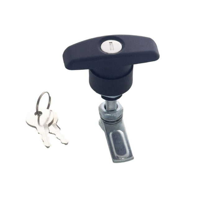 T Handle Lock Alloy Lock Body Cabinet Door Lock for Camper Letter Box Drawer Style B