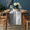 thumbnail image 2 of Gray Geometric Table Runner - 36 Inch Long, Kitchen Dining Table Runner Dresser Scarves, Watercolor Ombre Modern Abstract Art Farmhouse Decor for Coffee Tables Wedding Party Banquet, 2 of 8