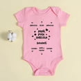 thumbnail image 5 of FAOWME Boys Girls Short Sleeve Letter Prints Bodysuit Onesie One-Piece Pink 6-9 Months, 5 of 6