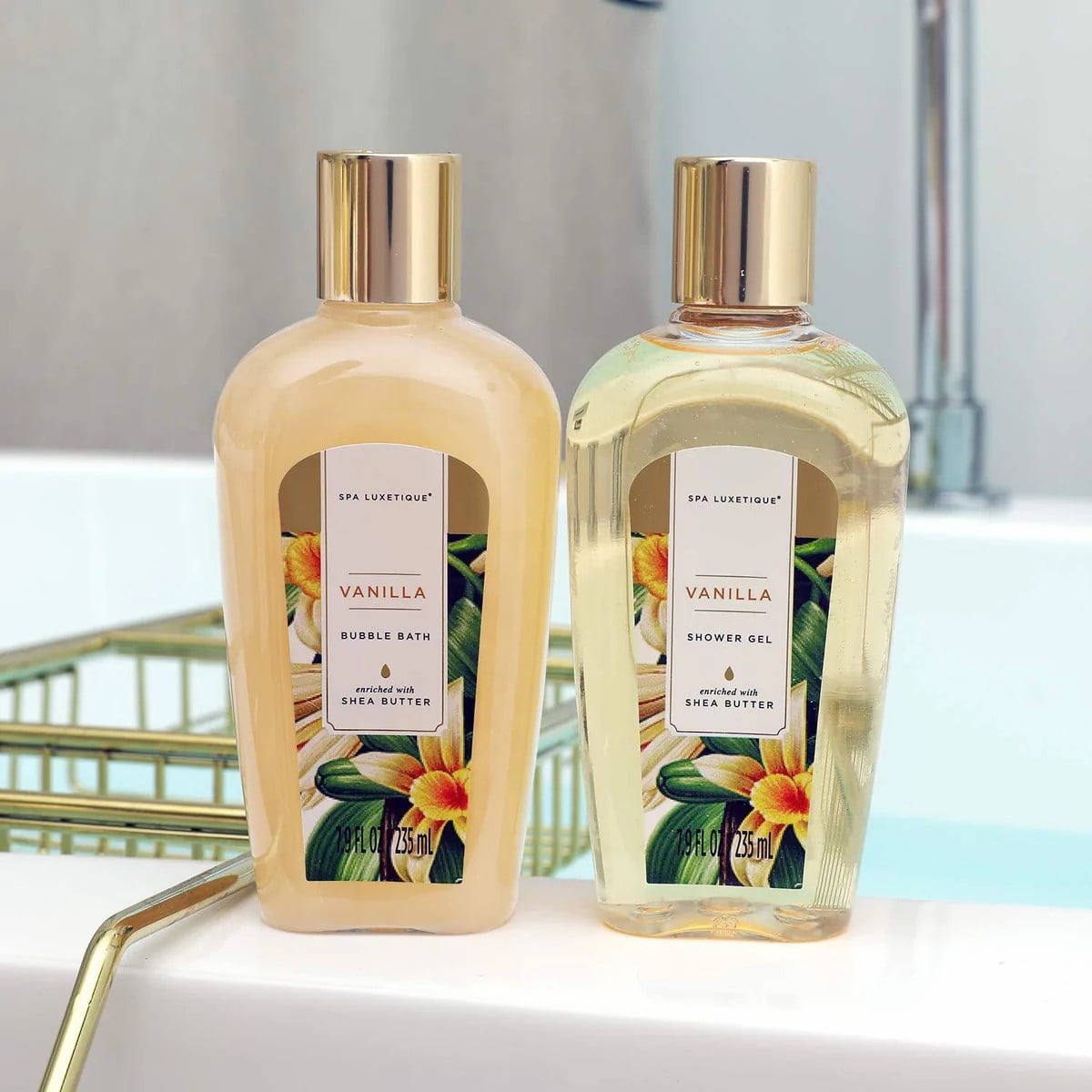 Spa Luxetique Gift Sets for Women - 15 Pcs Vanilla Scent Birthday Mothers Day Gifts for Mom Bath Baskets for Her
