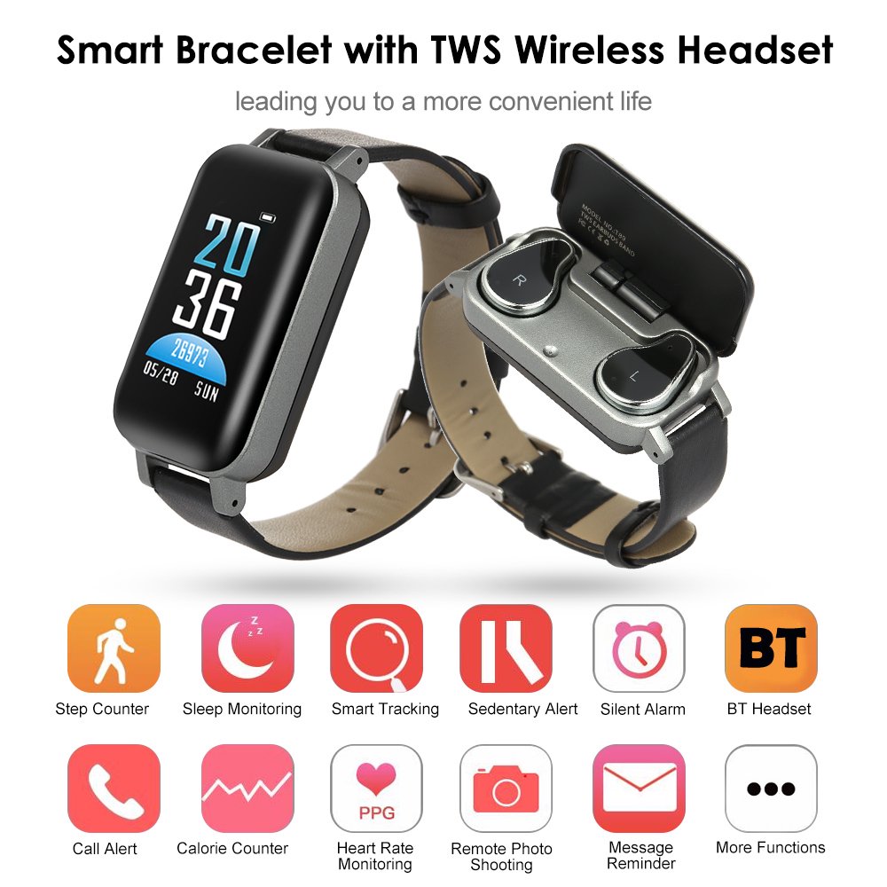 TWS Earbuds Smart Watch Fitness Tracker 2IN1 Wireless Bluetooth