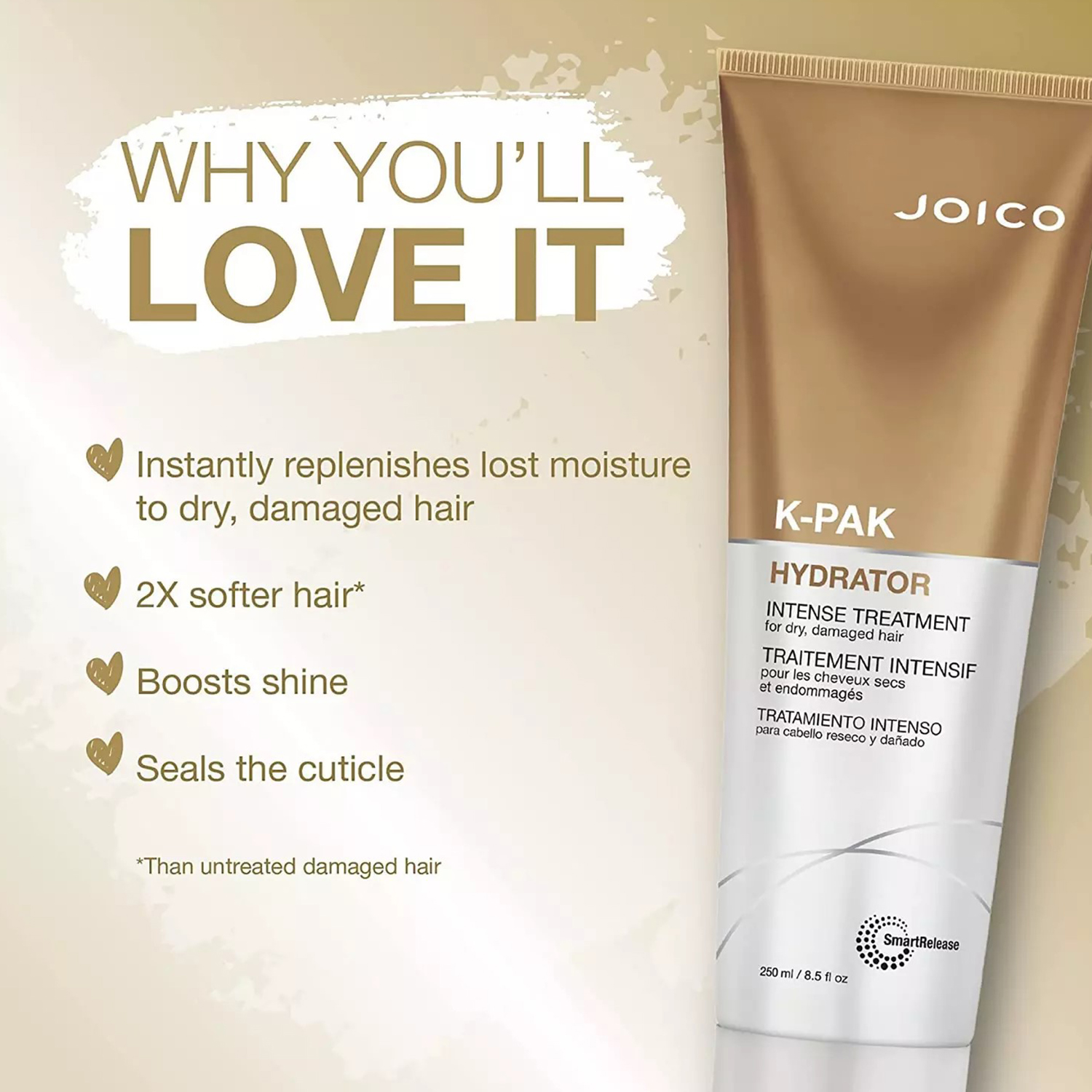 Joico K-Pak Intense Hydrator Treatment for Dry Damaged Hair, 8.5 oz - image 3 of 5