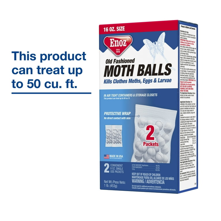 Enoz Moth Balls 2 oz. - Total Qty: 4; Each Pack Qty: 3; Total Items Rec:  12, Case of: 4 - Kroger