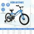 thumbnail image 3 of Costway 18" LED Lighted Kids Bike with Adjustable Seat Coaster Brake Training Wheels Blue, 3 of 10