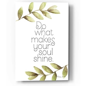 Epic Art 'Greenery Soul Shine' by Susan Ball, Acrylic Glass Wall Art, 12"x16"