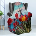 thumbnail image 4 of Amsterdam Soft Flannel Fleece Blanket, Idyllic Spring Morning Photo with Dutch Tulips Canal and Windmill in Netherlands, Cozy Plush for Indoor and Outdoor Use, 50" x 70", Multicolor, by Ambesonne, 4 of 5