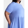 thumbnail image 3 of Terra & Sky Women’s Plus Babydoll Dress, Sizes 0X-5X, 3 of 4