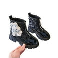 thumbnail image 4 of Gibobby Girls Ankle Boots for Kids - Side Zipper Booties, Fashion Short Suede Low Heels,Black,5.5-6 Y, 4 of 8