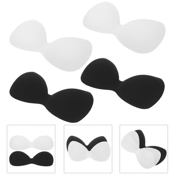 HOOWIFFY 4pcs U Shaped Padded Inserts for Sports Bras, Comfortable, Travel Friendly, Lightweight Bra Padding Accessories