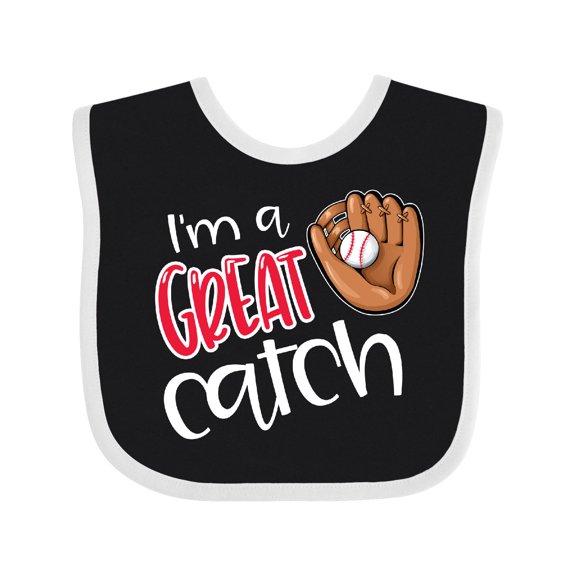 Inktastic I'm a Great Catch Baseball Glove Boys or Girls Baby Bib