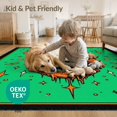 thumbnail image 4 of ODIKA 4'x6' Washable Area Rug Pet Friendly, Non-Shedding Goth Skull Punk Halloween Web Scroll Spooky Pastel Cartoon Whimsical for Bedroom, Reading Nook, 4 of 7