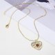 thumbnail image 2 of Heart gemstone necklace, gifts for women, rose gold, gold plated,March 8, mother's day, 2 of 3
