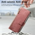 thumbnail image 2 of ELEHOLD for Samsung Galaxy Z Fold 6 Case,Retro Premium Flip Soft PU Leather Credit Card Slots RFID Blocking Kickstand  Shockproof Protective Case for Samsung Galaxy Z Fold 6,Pink, 2 of 9