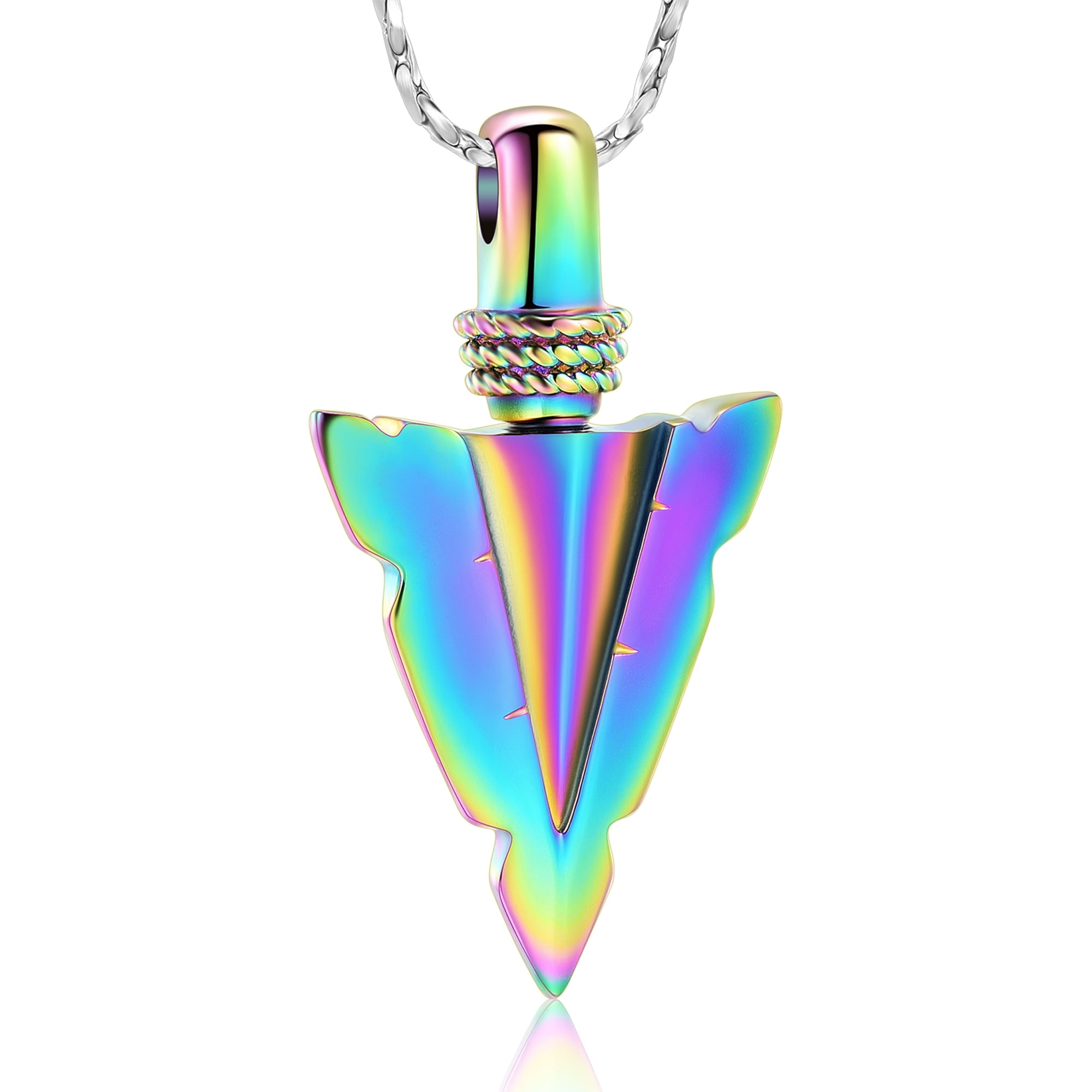 Arrow Head Double Layer Stainless Steel Necklace For Men - Cool Spearpoint Pendant Chain, Unisex Gift