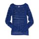 thumbnail image 1 of Aeropostale Suéter de punto abierto transparente para mujer, azul, mediano Aeropostale  Tejer, 1 of 2