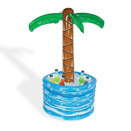 Tropical Luau Plates Kidsco Inflatable Palm Tree Water Cooler - 48