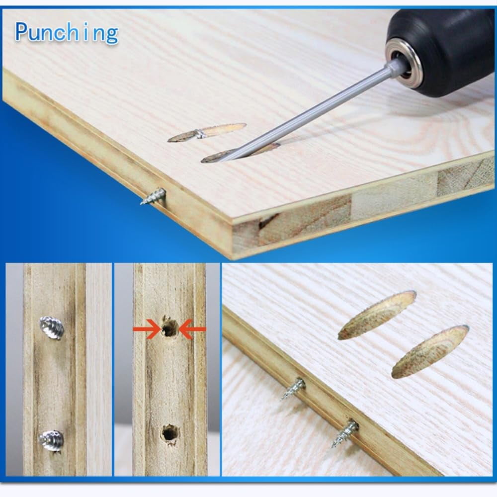 Aluminum Alloy Pocket Hole Jig Kit with 9mm Step Drill Bit Wood Doweling jig Drilling Hole Guide Locator Tools for Carpentry