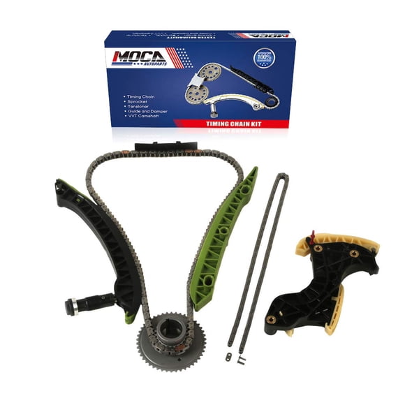 MOCA Kit de Chaîne de Distribution Moteur Ajusteur d'Arbre à Came Compatible 2013 pour Mercedes-Benz C250 Luxe & Sport & 2012 pour Mercedes-Benz C250 4Matic 2.5L Berline 4 Portes 1.8L
