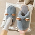 thumbnail image 4 of AURIGATE Bear Slippers for Women Cute Fluffy Slippers Memory Foam House Slippers Warm Plush Bedroom Anti-Slip House Shoes Outdoor Indoor Christmas Gift, 4 of 5