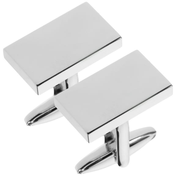 Aloha 1 Pair of Men's Cufflinks Sleeves Buttons Sturdy Plated Metal Cuff Link(silver)