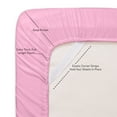 thumbnail image 3 of Sweet Home Collection Solid Microfiber Deep Pocket 1800 Thread Count Sheet Sets, King Queen, Pink, 3 of 3