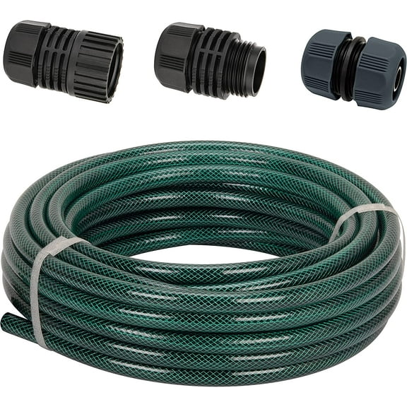 Rubber Garden Hose 1/2 in. x 50 ft, DIY Hose Set