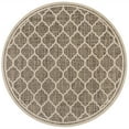 thumbnail image 3 of JONATHAN Y SANTA MONICA 6' Round Area Rug, Trebol Moroccan Trellis Textured Weave - Brown/Beige, SMB109A-6R, 3 of 5