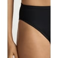thumbnail image 4 of Time and Tru Women’s and Women's Plus Hi Cut Cheeky Bikini Bottoms, Sizes XS-2X, 4 of 5